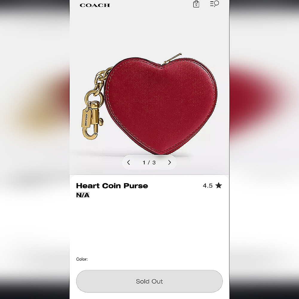 ❤️ COACH Heart Coin Purse Limited Edition NWT - Picture 12 of 13